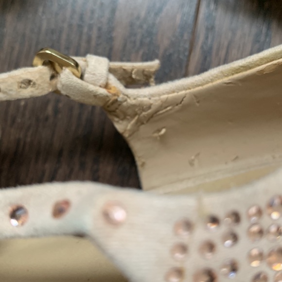 Zara Rhinestone Caged Pointy Toe Flats - Picture 6 of 8